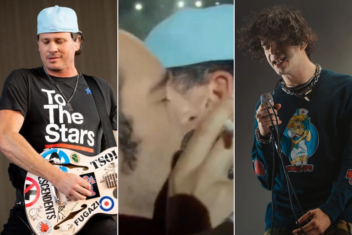 Tom DeLonge and Matty Healy Troll Malaysia with On-Stage Kiss